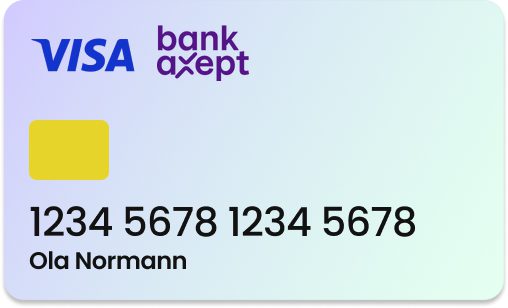 Norsk bankkort Norsk bankkort med BankAxept og Visa